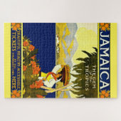 ヴィンテージジャマイカトラベルイラストレーション ジグソーパズル (横)