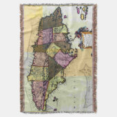 ヴィンテージジャマイカ1680の地図 スローブランケット (正面縦)