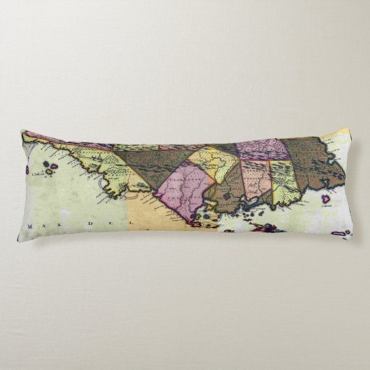 ヴィンテージジャマイカ1680の地図 ボディピロー (正面)