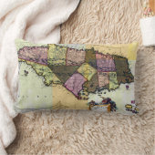 ヴィンテージジャマイカ1680の地図 ランバークッション (ブランケット)