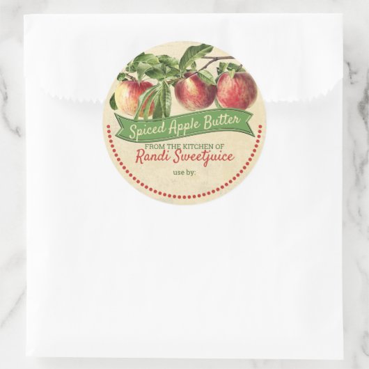 ヴィンテージジャムはホームキャニングラベルを保存 ラウンドシール (バッグ)