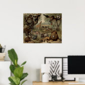 ヴィンテージジャングルのポスター ポスター (ホームオフィス)