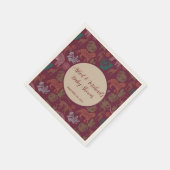 ヴィンテージジャングルサファリピンクベビーシャワー スタンダードカクテルナプキン (角)