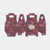 ヴィンテージジャングルサファリピンクベビーシャワー フェイバーボックス (折り畳みなし)