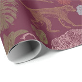 ヴィンテージジャングルサファリピンク ラッピングペーパー (ロールコーナー)