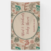 ヴィンテージジャングルサファリベイビーシャワー 横断幕 (縦)