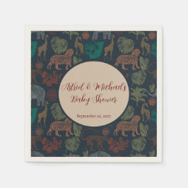 ヴィンテージジャングルサファリ男の赤ちゃんシャワー スタンダードカクテルナプキン