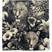 ヴィンテージジャングルジャガー シャワーカーテン (正面)