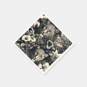 ヴィンテージジャングルジャガー スタンダードカクテルナプキン (角)