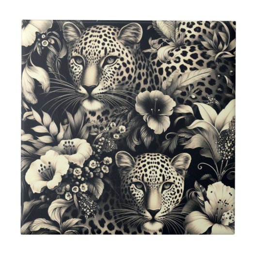 ヴィンテージジャングルジャガー タイル (正面)