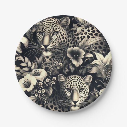 ヴィンテージジャングルジャガー ペーパープレート (正面)