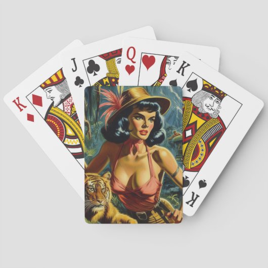 ヴィンテージジャングルパルプガール トランプ (裏面)