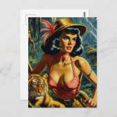 ヴィンテージジャングルパルプガール ポストカード (正面/裏面)