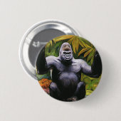 ヴィンテージジャングルプリメイトシルバーバックローランドゴリラ 缶バッジ (正面&裏面)