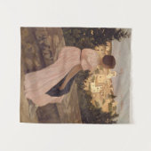 ヴィンテージジャンフレデリックバジールザピンクドレス タペストリー (正面(横))