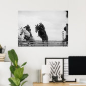 ヴィンテージジャンプ馬 ポスター (ホームオフィス)