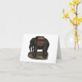 ヴィンテージジャンボサークスゾウレトロダイカットカード カード (黄色い花)