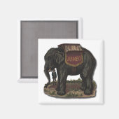 ヴィンテージジャンボサークスゾウレトロダイカットカード マグネット (正面/裏面)