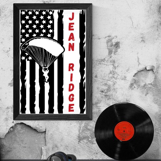 ヴィンテージジャンリッジラスベガスパラグライディングスカイダイビング ポスター