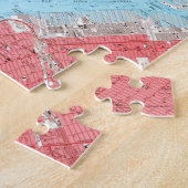 ヴィンテージジャージーシティNJの地図(1955) 2 ジグソーパズル (側面)