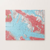 ヴィンテージジャージーシティNJの地図(1955) 2 ジグソーパズル (横)