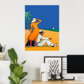 ヴィンテージジャージーショア、ビーチ ポスター (ホームオフィス)