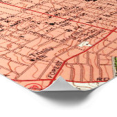 ヴィンテージジャージー・シティNJの地図（1955年） ポスター (角)