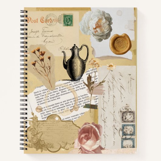 ヴィンテージジャーナルのスパイラルノートブック ノートブック (正面)