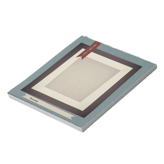 ヴィンテージジャーナル日記ブルーセピアスクラップブックペーパー ノートパッド (回転)