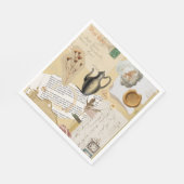 ヴィンテージジャーナル紙ナプキンス スタンダードランチョンナプキン (角)