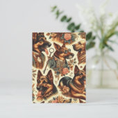 ヴィンテージジャーマンシェパードイラストレーション ポストカード (スタンド正面)