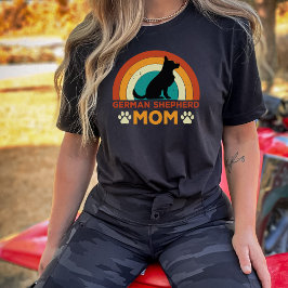 ヴィンテージジャーマンシェパードドッグママムサンセット Tシャツ