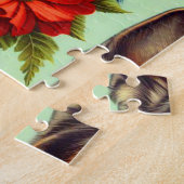 ヴィンテージジャーマンシェパードフローラ ジグソーパズル (側面)