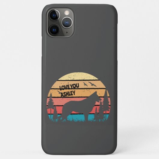 ヴィンテージジャーマンシェパードレトロサンクールドッグ恋人 Case-Mate iPhoneケース (裏面)