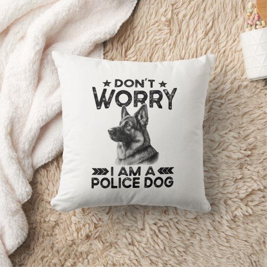 ヴィンテージジャーマンシェパード警察犬のオーナー おもしろい クッション (ブランケット)