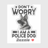 ヴィンテージジャーマンシェパード警察犬のオーナー おもしろい シール (シート)