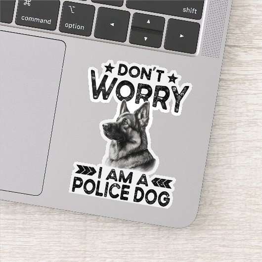 ヴィンテージジャーマンシェパード警察犬のオーナー おもしろい シール (詳細)