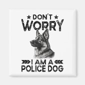 ヴィンテージジャーマンシェパード警察犬のオーナー おもしろい マグネット (正面)