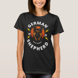 ヴィンテージジャーマンシェパード 稲妻 ドッグ ラバー Tシャツ
