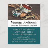 ヴィンテージジュエリーと鍵、アンティークディーラー、ストア チラシ (正面)