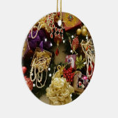 ヴィンテージジュエリー&ジェムストーンビクトリアンリース セラミックオーナメント (右)