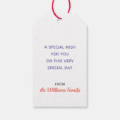 ヴィンテージジュエルお祝いギフトラベル ギフトタグ (裏面)