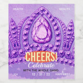 ヴィンテージジュエルお祝いワインラベル ワインラベル (シングルラベル)