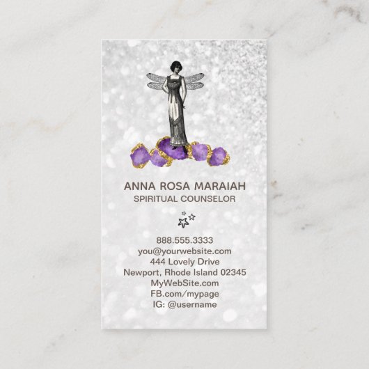 *~*ヴィンテージジュエルズマジカルフェアリーアメジスト 名刺 (裏面)