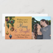 ヴィンテージジュエルトーンオーナメントクリスマス シーズンカード (正面/裏面)