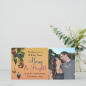 ヴィンテージジュエルトーンオーナメントクリスマス シーズンカード (スタンド正面)