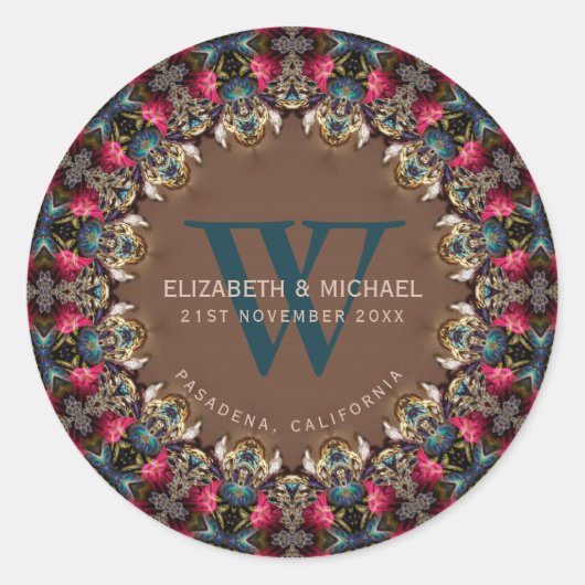 ヴィンテージジュエルレースボホ結婚ズ ラウンドシール (正面)