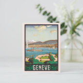 ヴィンテージジュネーブスイススイストラベル ポストカード (スタンド正面)