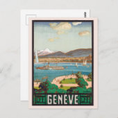 ヴィンテージジュネーブスイススイストラベル ポストカード (正面/裏面)