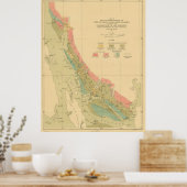 ヴィンテージジュノー・アラスカの地質図(1912) ポスター (キッチン)